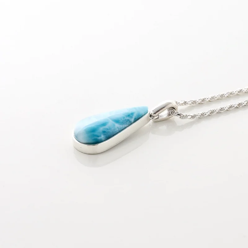 Adjustable - Chain Cubic Zirconia Solitaire Pendant for a Sparkling GiftLarimar Pendant Malia