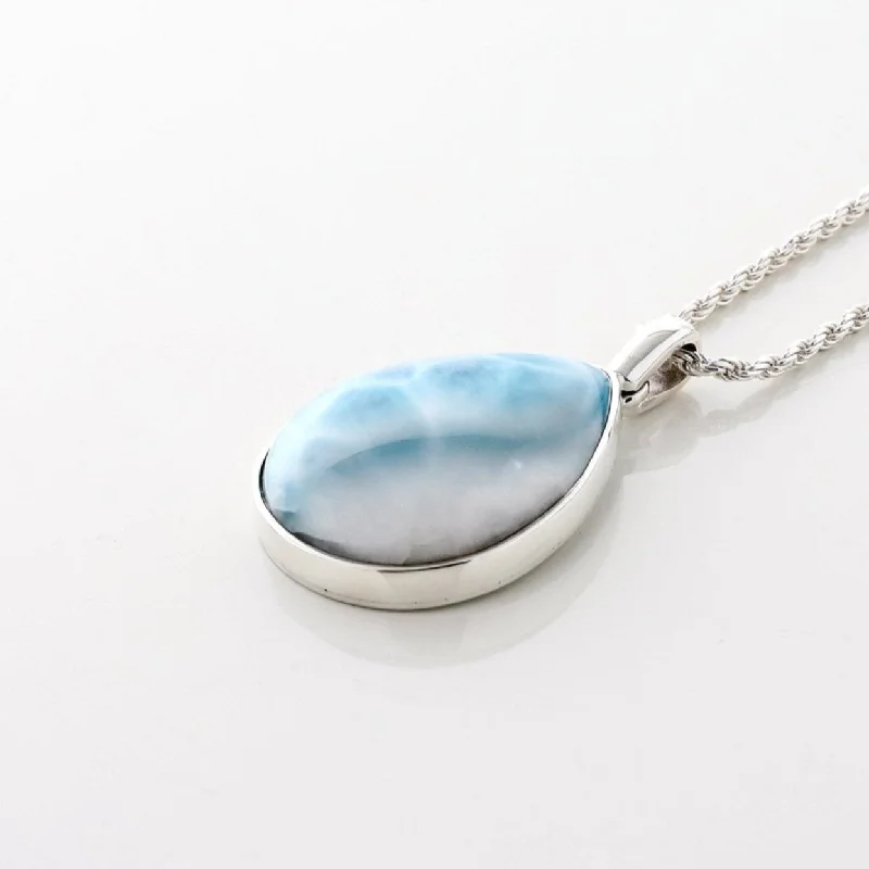 Magnetic - Locking Pendant with Hidden Compartment for Secret MessagesLarimar Pendant Mavi