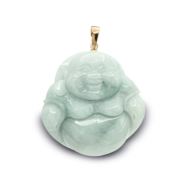 Pearl - Embellished Floral Pendant for a Feminine and Romantic LookLaughing Buddha Jade Pendant (14K)