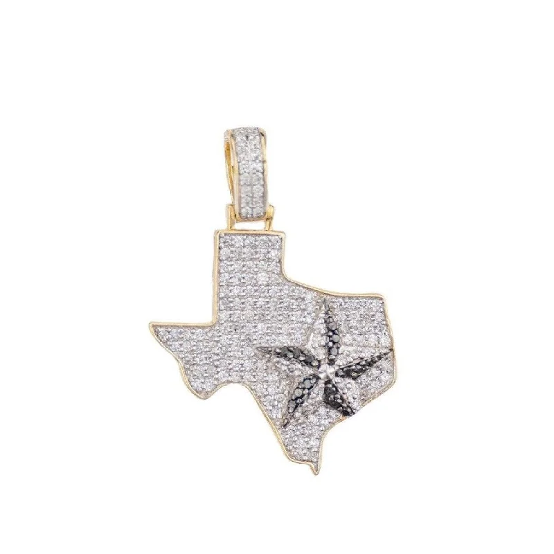 Water - Resistant Stainless Steel Diving - Themed Pendant for DiversTexas Lone Star Diamond Pendant