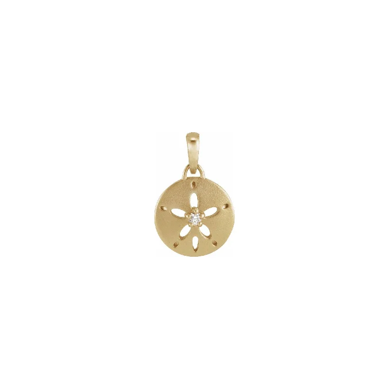 Pearl - Embellished Floral Pendant for a Feminine and Romantic LookWhite Diamond Sand Dollar Pendant