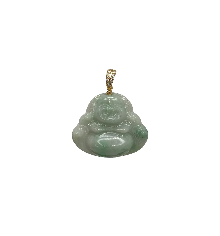 Antique - Brass - Finished Compass Pendant for Travelers and ExplorersZirconia Laughing Buddha Jade Pendant (14K)