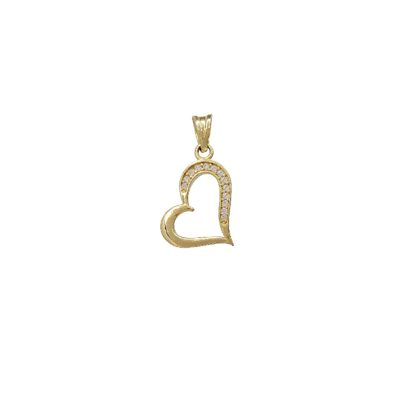 Military - Inspired Dog Tag Pendant with Engraved Service NumbersZirconia Vertical Outline Heart Pendant (14K)