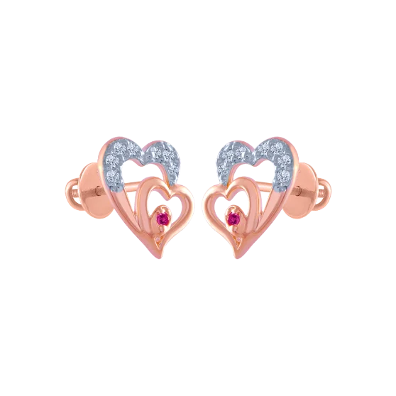 Hypoallergenic Sterling Silver Star - Studded Stud Earrings for Sensitive Ears14k (585) Rose Gold And Diamond Stud Earrings For Women