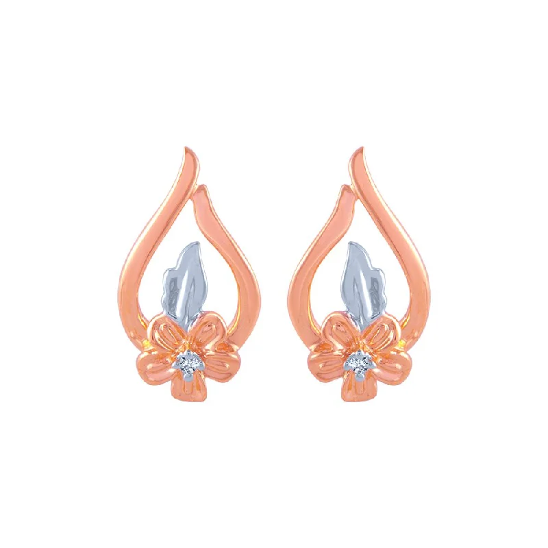 Handmade Polymer Clay Floral Stud Earrings in Pastel Shades for a Bohemian Vibe14k (585) Rose Gold And Diamond Stud Earrings For Women