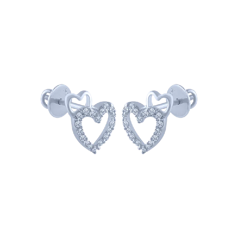 Rainbow - Colored Enameled Butterfly Stud Earrings for a Playful and Colorful Statement14k (585) White Gold And Diamond Stud Earrings For Women