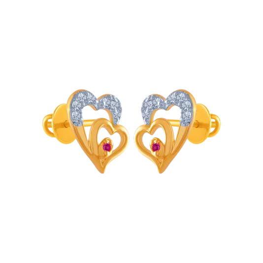 Laser - Engraved Initial Stud Earrings in Silver for a Personalized and Customized Accessory14k (585) Yellow Gold And Diamond Stud Earrings For Women