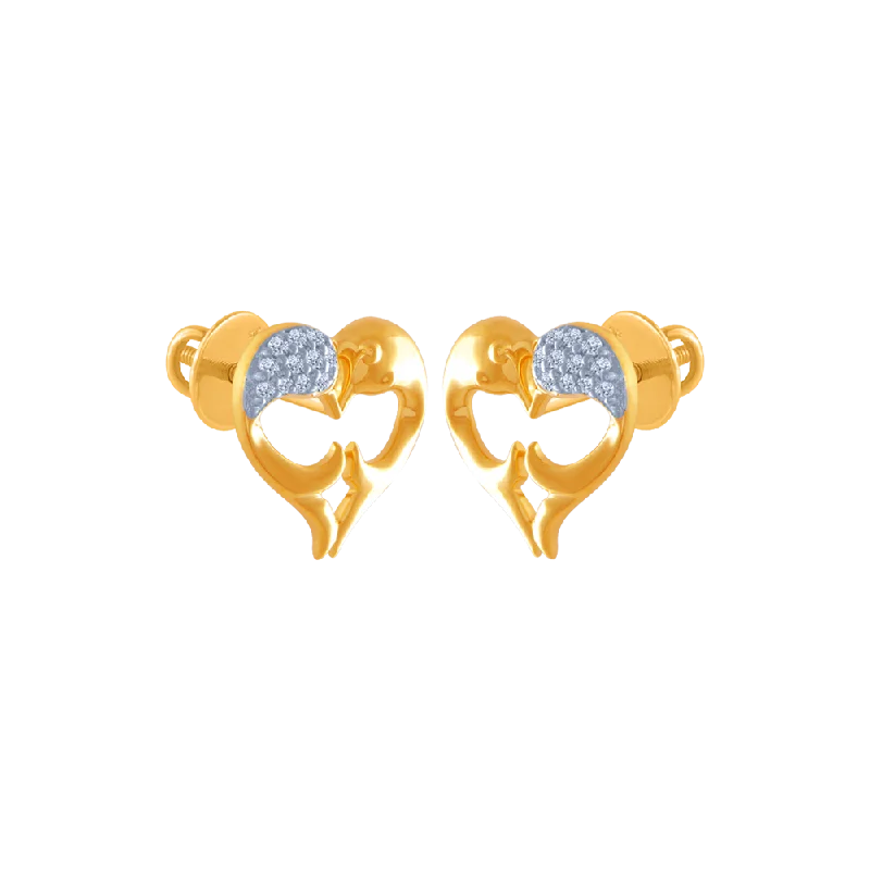 Kids' Plastic Animal - Shaped Stud Earrings in Bright Colors for a Fun and Safe Accessory14k (585) Yellow Gold And Diamond Stud Earrings For Women