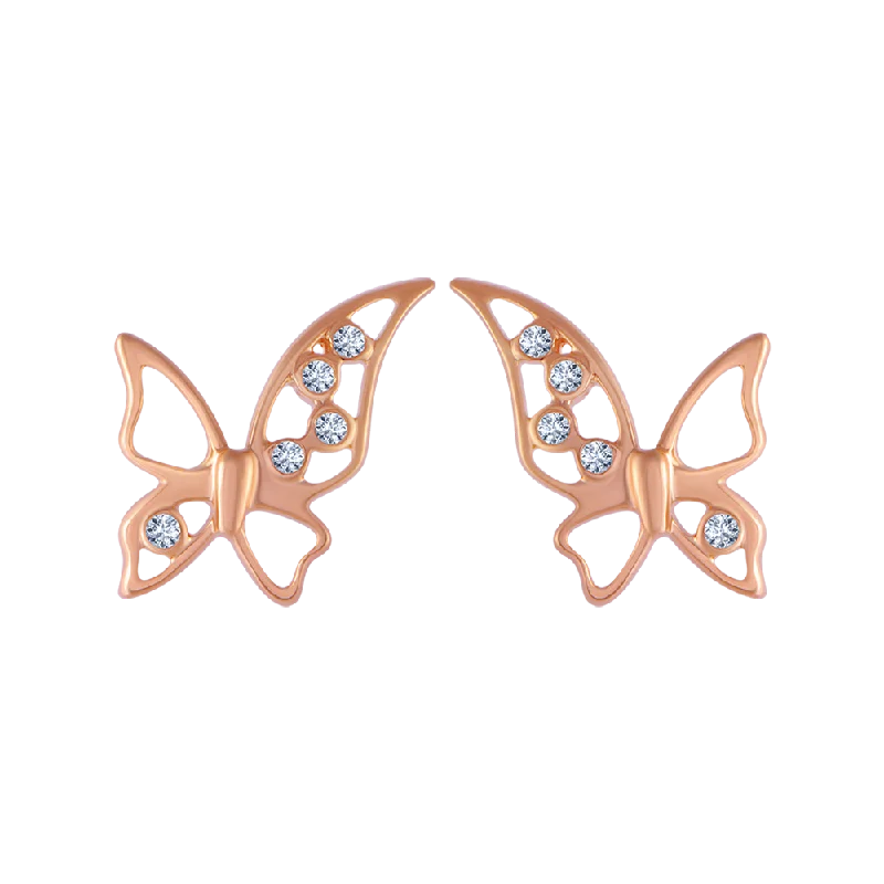 Kids' Plastic Animal - Shaped Stud Earrings in Bright Colors for a Fun and Safe Accessory14KT (585) Rose Gold And Diamond Stud Earrings For Women