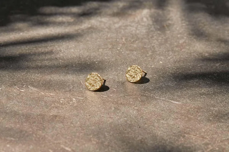 Two - Tone Gold and Silver Plated Clover Stud Earrings for a Lucky and Stylish SymbolKarnataka Disc Earring Studs